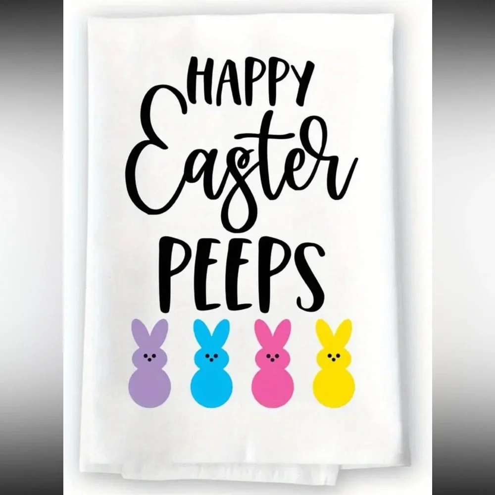 🐰HAPPY EASTER PEEPS DECORATIVE TOWEL-NEW - Picture 4 of 4